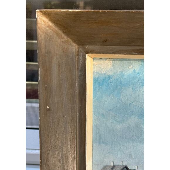 Vintage Framed Oil on Canvas Painting Portland Head Lighthouse, Maine Signed - Picture 9 of 16